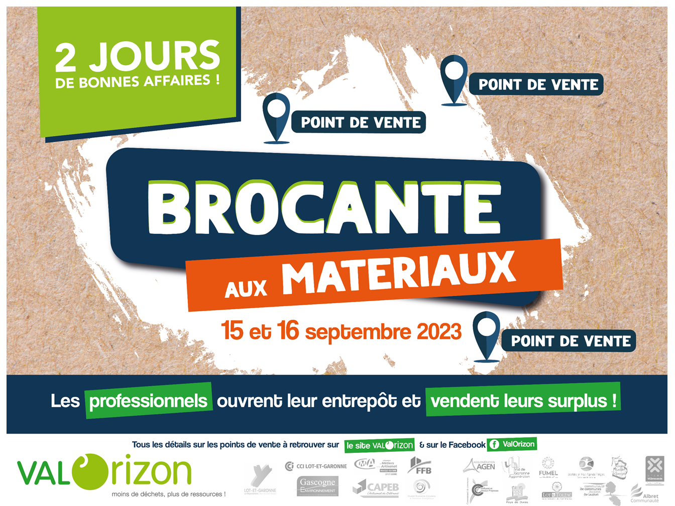 Brocante aux matériaux les 15 et 16 septembre 2023 Brocante aux matériaux les 15 et 16 septembre 2023